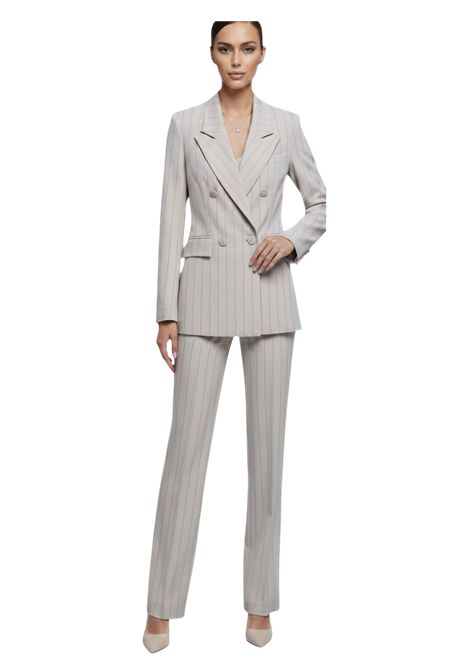 Tailleur Tre Pezzi Gessato MISS MAX | Tailleur | MG24GESSATOGESSO